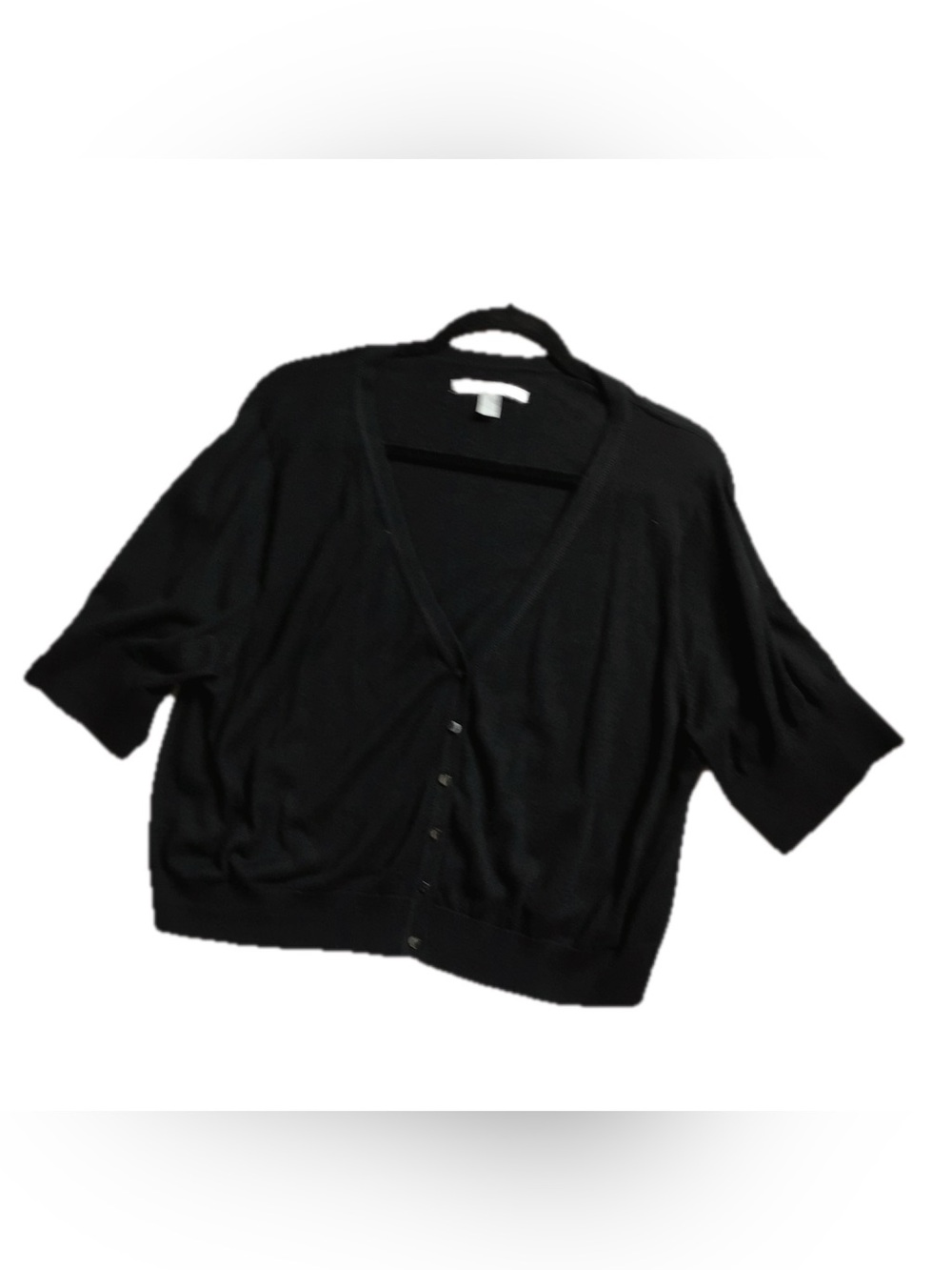Old Navy Black Women's V-Neck Button-Front Cardigan